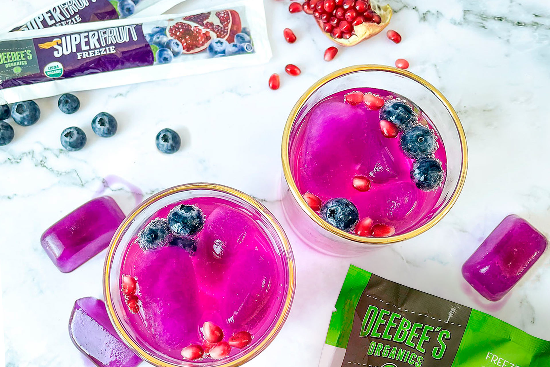 Mocktail magique sans gluten à base de superfruits