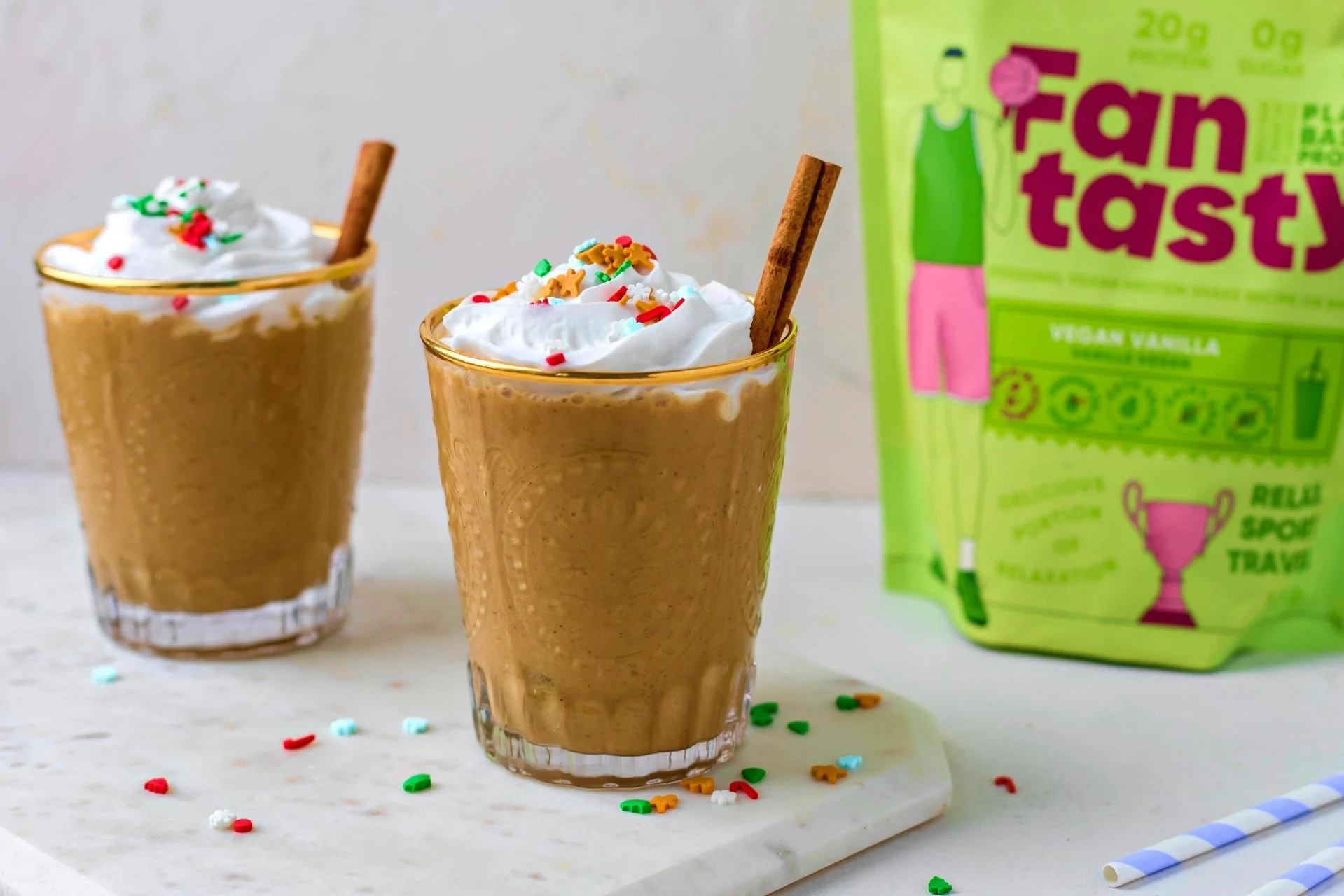 Smoothie de protéines de pain d'épices végétalien