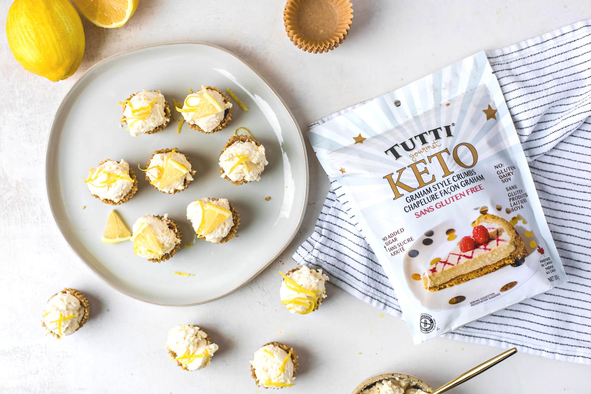 Tartelettes aux meringues au citron sans gluten, sans cuisson