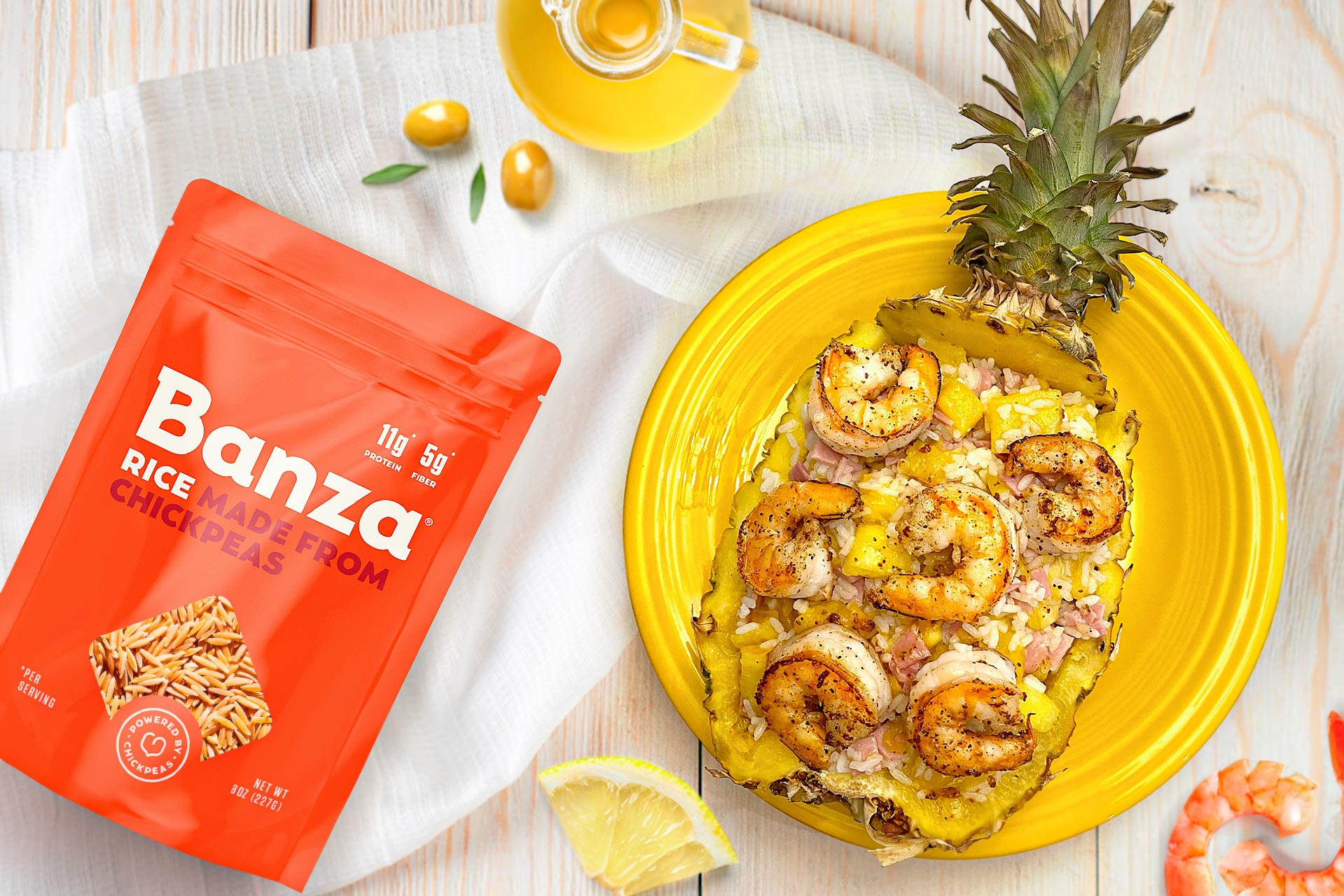 Riz aux crevettes hawaiennes sans gluten