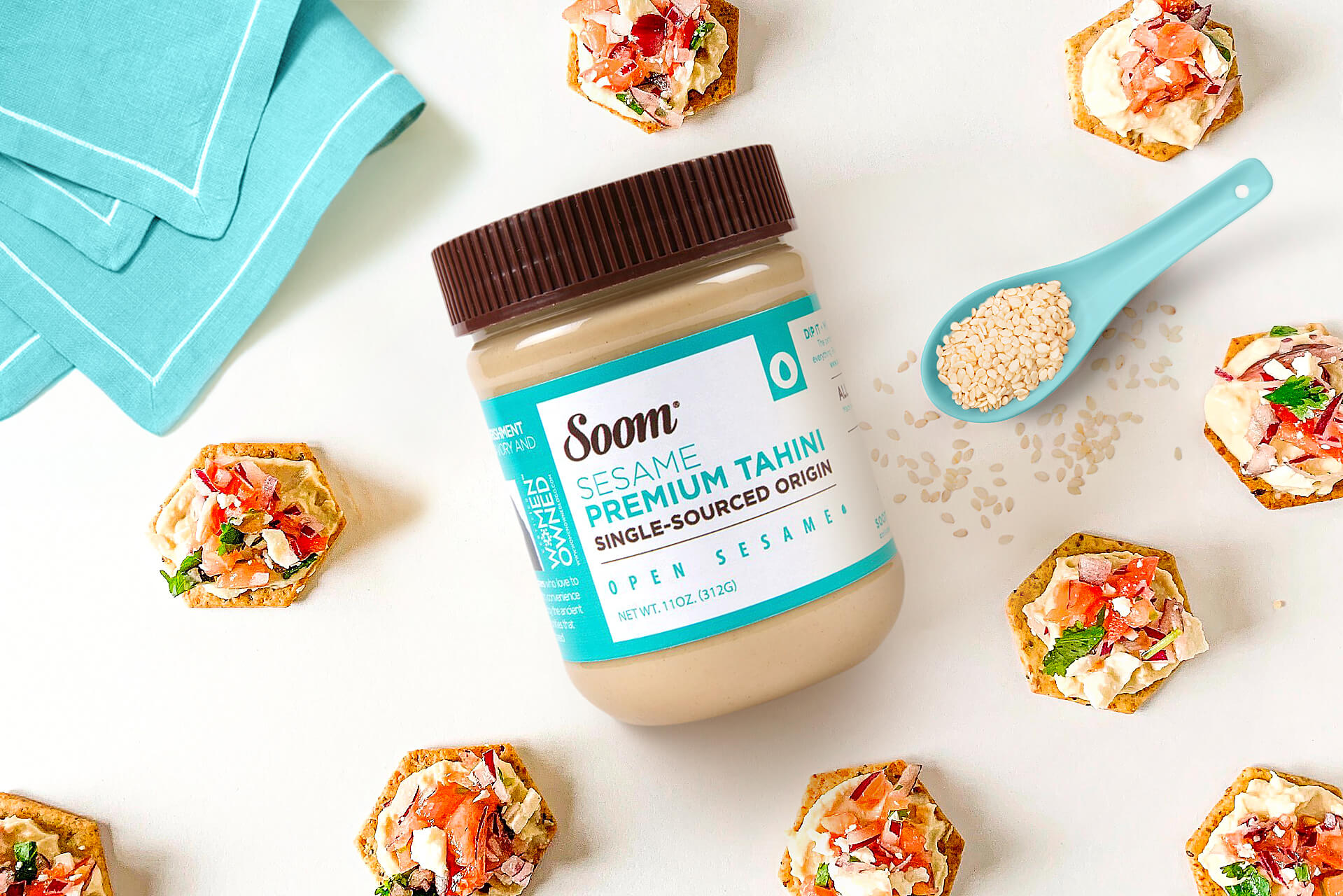 Morsure de Houmous sans Grains du Bassin Méditerranéen
