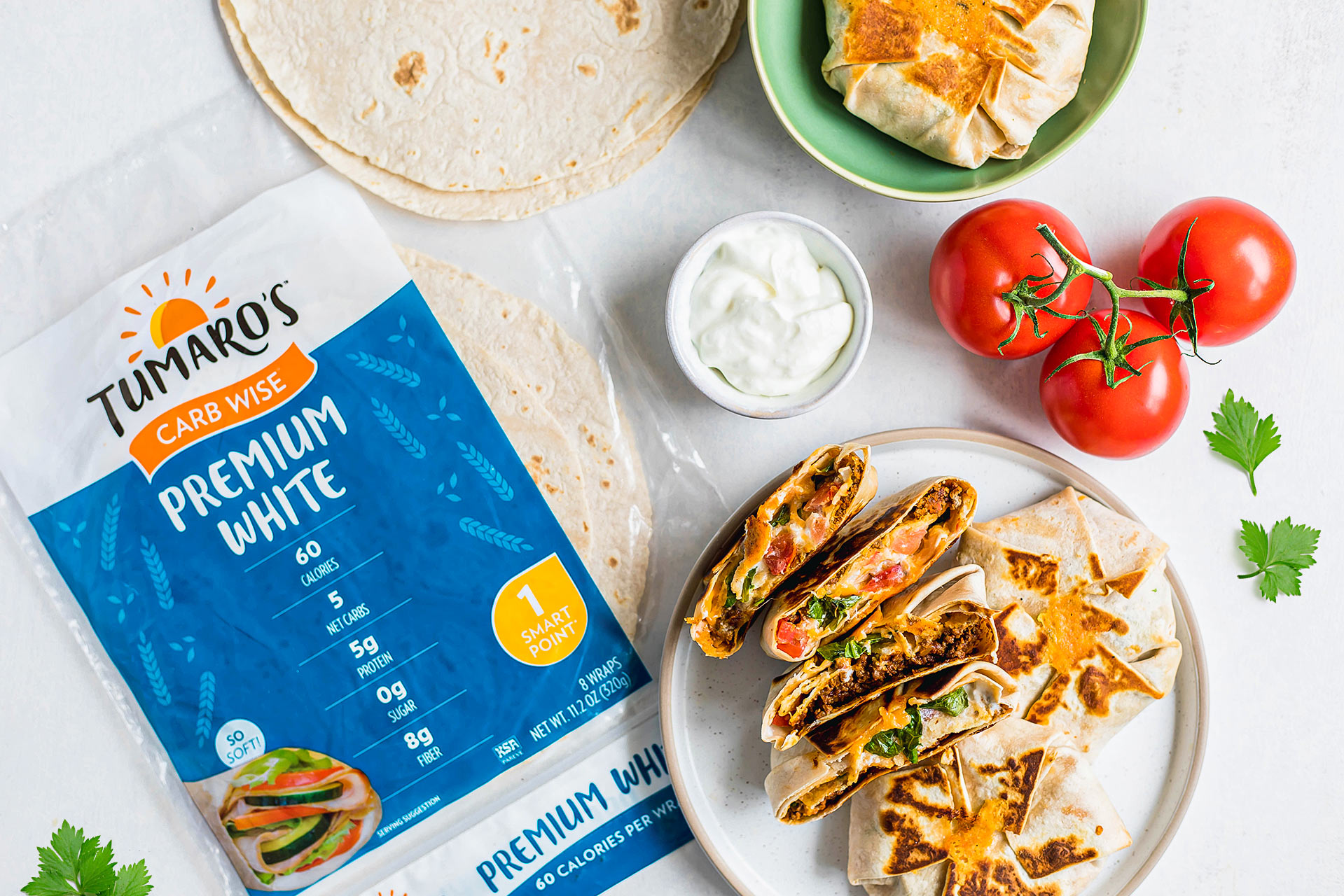 Mini Wrap faible en glucides croustillants