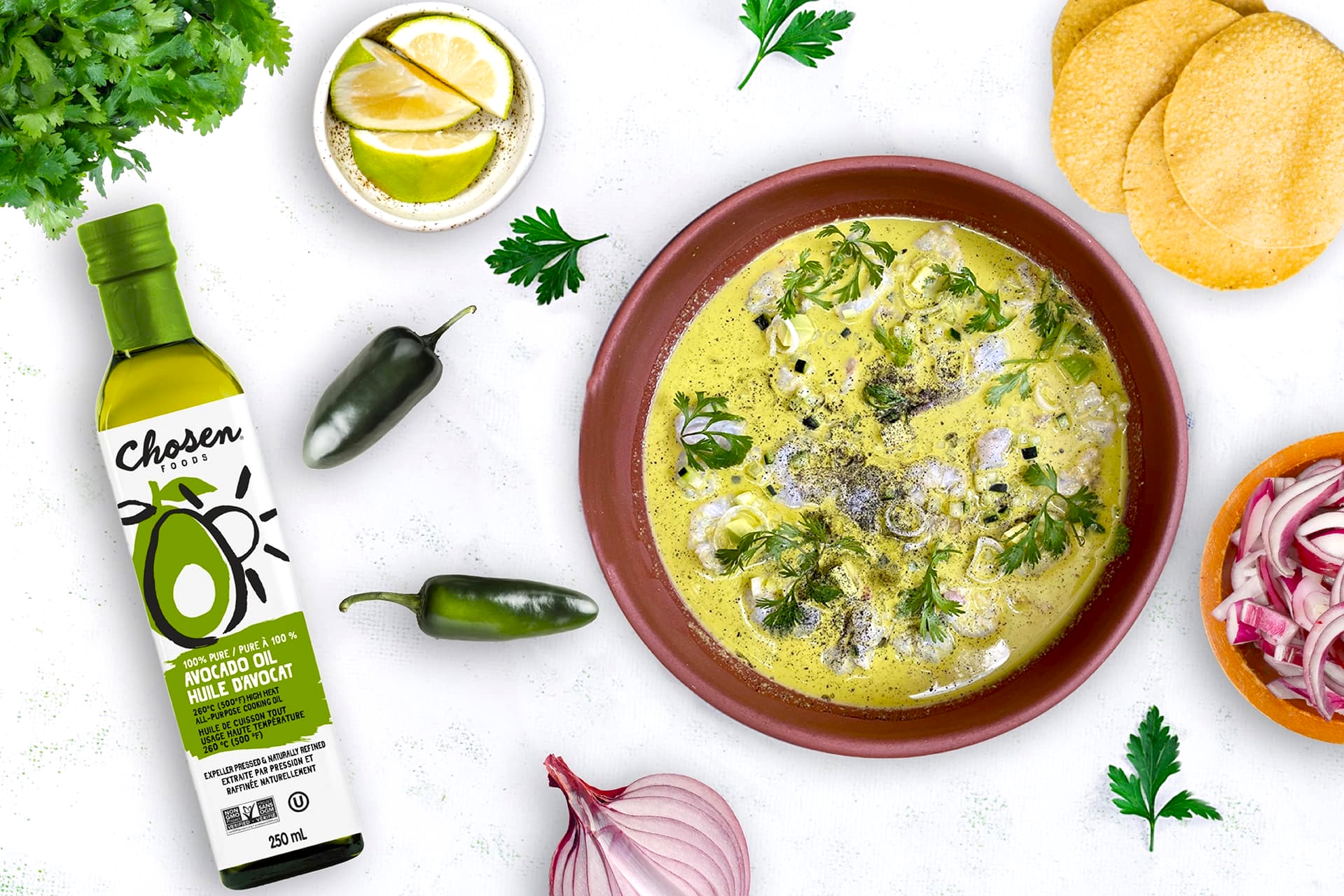 Aguachile authentique avec crevettes