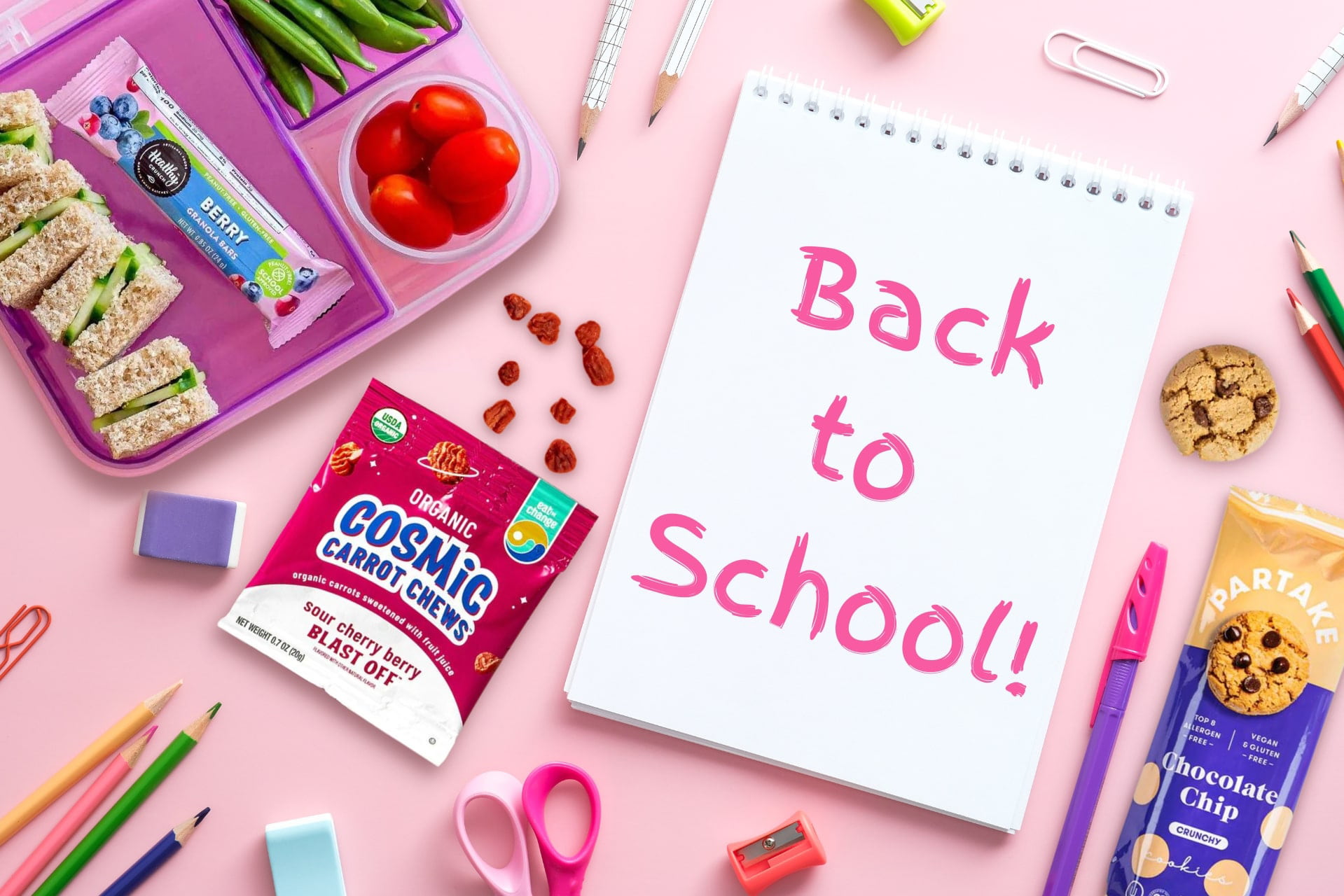 Les meilleures collations scolaires sans allergènes pour la rentrée scolaire.