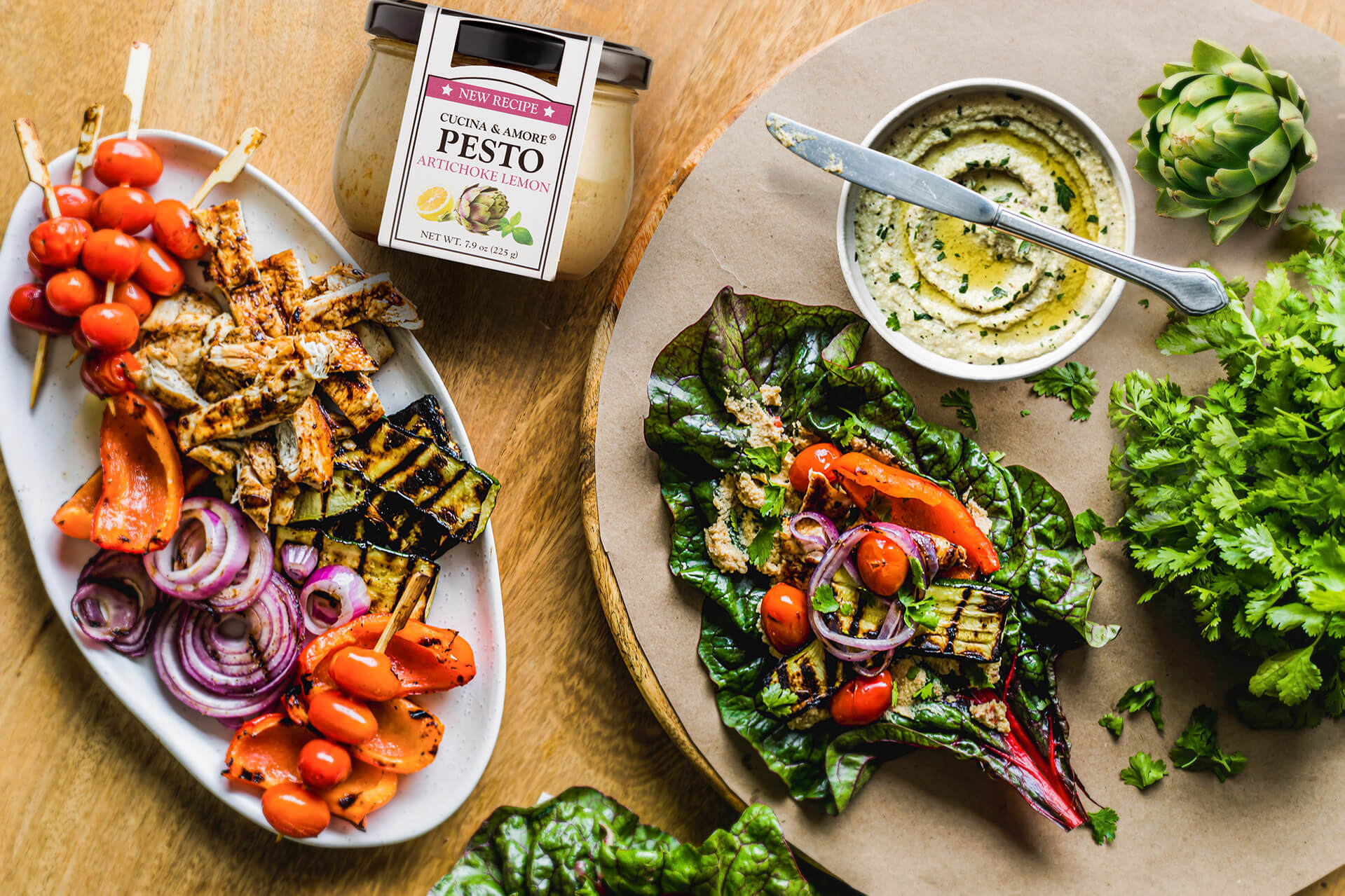Wraps suisse aux artichauts et pesto au citron