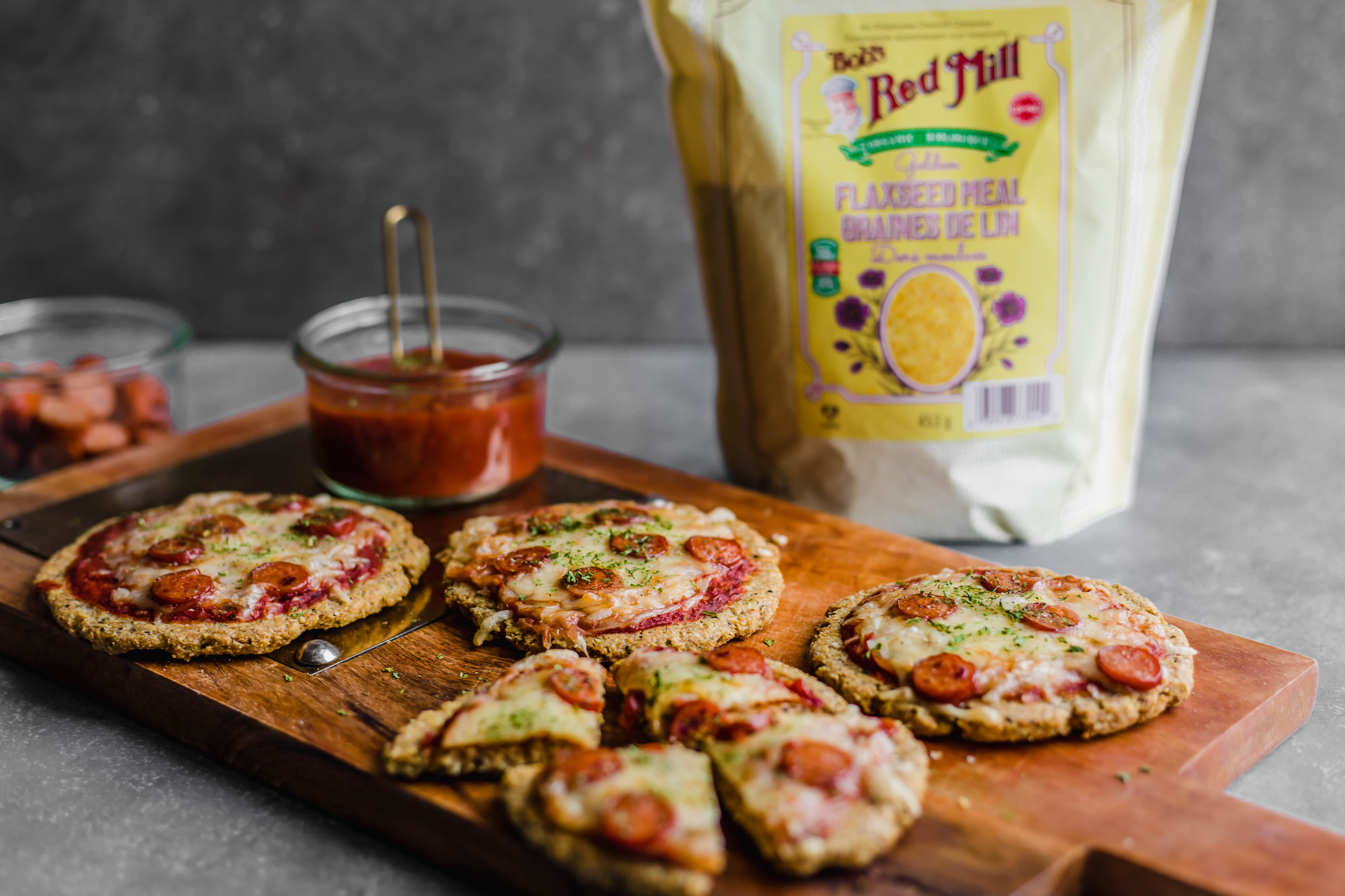 Mini Pizza Pepperoni aux Amandes et Graines de Lin
