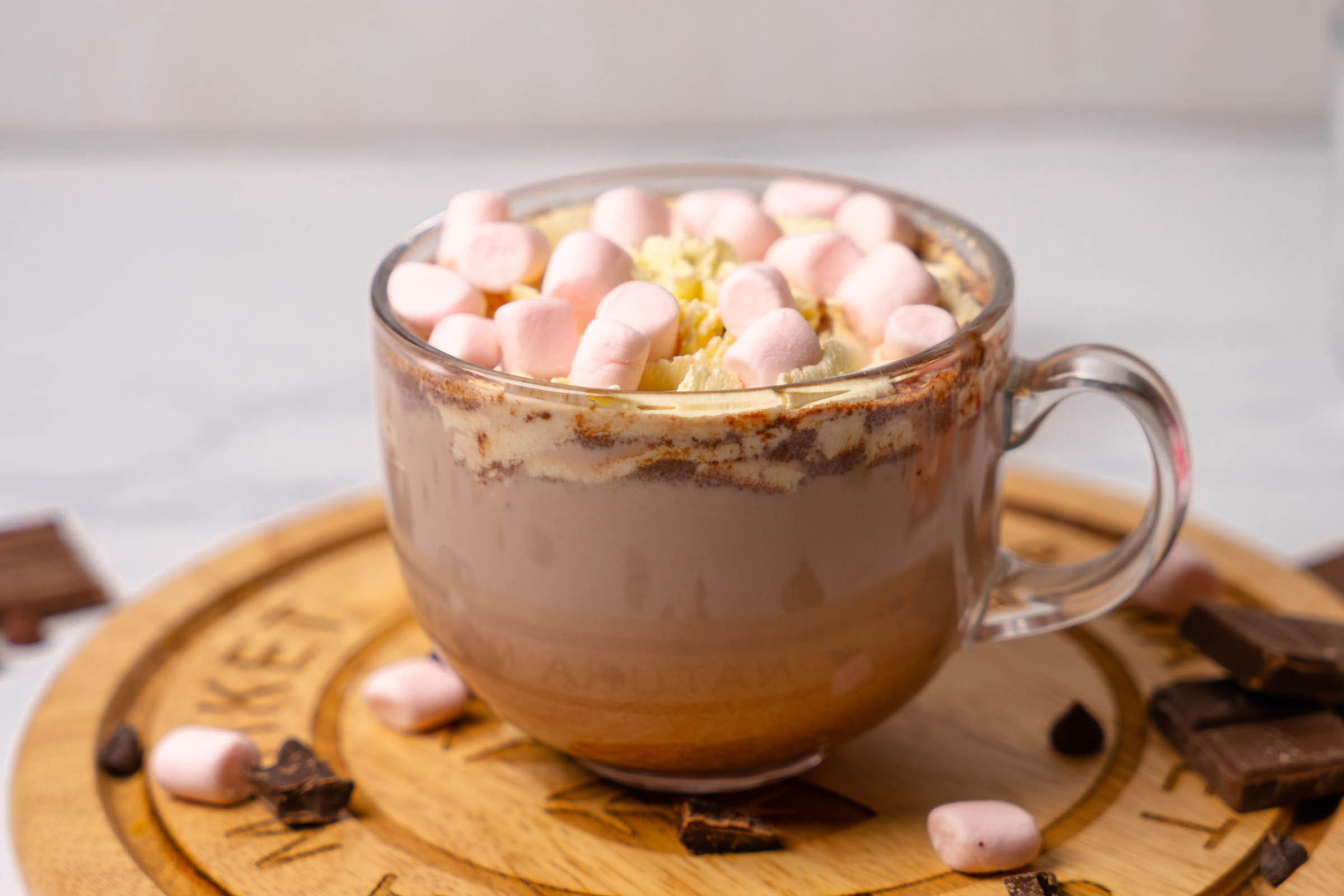 Chocolat chaud menthe poivrée végane