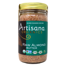 Front of Artisana Organic Raw Almond Butter - Paleo Butter - Less Sugar Butter - Best Almond Butter