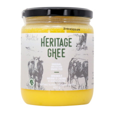 Front of Heritage Ghee New Zealand Grass Fed Clarified Butter - Ghee Clarified Butter - Clarified Butter Benefits - Lactose Free Butter