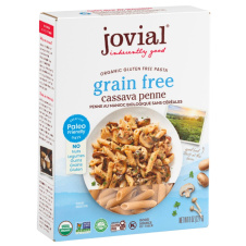 Front of Jovial Organic Grain-Free Cassava Penne - Paleo Pasta - Gluten-free Noodles - Paleo noodles