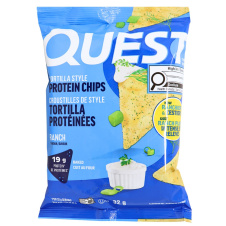 Front of Quest Protein Tortilla Chips Ranch, 32g