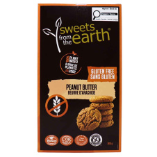 Front of Sweets From The Earth Vegan Peanut Butter Cookies, 300g