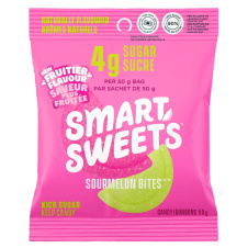 Front of SmartSweets Sourmelon Bites - Low Sugar Watermelon Candy - Keto Candy - High Fibre Candy
