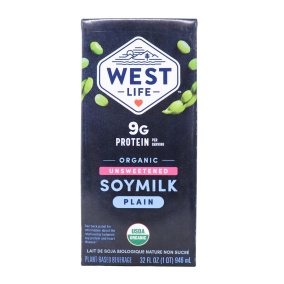 West Life Organic Unsweetened Soymilk Plain, 946 mL