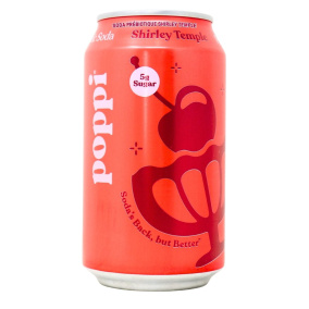 Poppi Soda Prébiotique Shirley Temple, 355ml