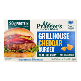 Burger végétarien au cheddar de la Grillhouse Dr. Praeger, paquet de 2