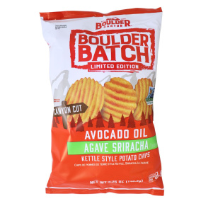 Croustilles de pommes de terre de style bouilloire édition limitée Boulder Canyon avec huile d'avocat, agave et Sriracha, 148,8g.