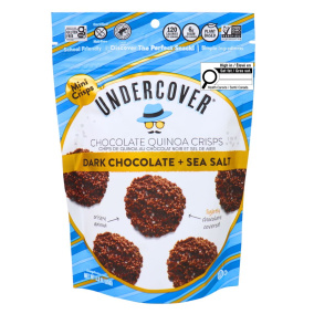 Croustilles de quinoa au chocolat noir et sel de mer Undercover, 85g