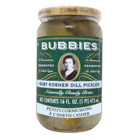 Bubbies Baby Kosher Dill Pickles, 473mL