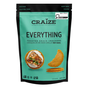 Craize Gluten-Free Toasted Snack Crackers Everything, 113g