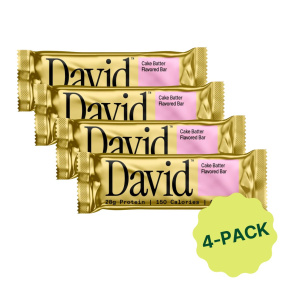 David High Protein Cake Batter Bar, 4 Pack, 62g each
