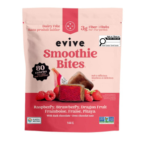 Evive Chocolate-Covered Smoothie Bites Raspberry, Strawberry & Dragon Fruit, 180 g