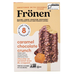 Frönen Dairy-Free Frozen Dessert Bars Caramel Chocolate Crunch, 4 Bars