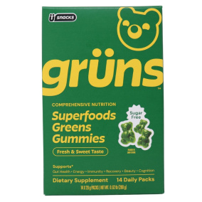 Grüns Sugar-Free Superfoods Greens Gummies, 14 Daily Servings