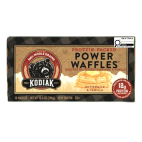 Kodiak Frozen Protein Power Waffles Buttermilk & Vanilla, 10 Pack
