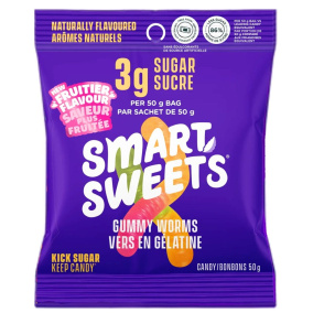 SmartSweets Vers de Gomme à Faible Teneur en Sucre, 50g