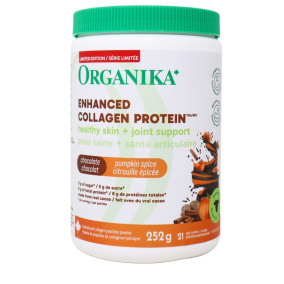 Organika Limited Edition Enhanced Collagen Protein Chocolate Pumpkin Spice, 252g