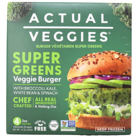 Actual Veggies Black Bean Cheddar Veggie Burger Front