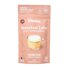 Blume Superfood Latte Vanilla Chai with Four Mushroom Blend, 100 g