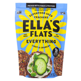 Ella’s Flats Grain-Free Superfood Seed Crackers Everything Front