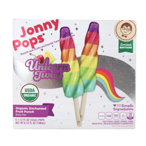 JonnyPops No Sugar Added Organic Colour Burst Minis Front