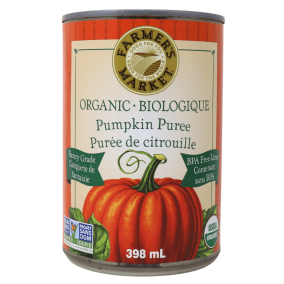 Purée de citrouille biologique du marché fermier, 398mL
