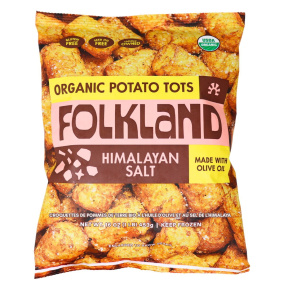 Folkland Organic Potato Tots Made With Olive Oil Himalayan Salt Front