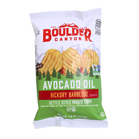 Croustilles de style Kettle de Boulder Canyon à l'huile d'avocat saveur barbecue au hickory, 42,5g