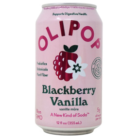 Olipop Low Sugar Prebiotic Sparkling Tonic Blackberry Vanilla Front