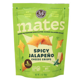 34 Degrees Gluten-Free Mates Cheese Crisps Spicy Jalapeño, 85g 