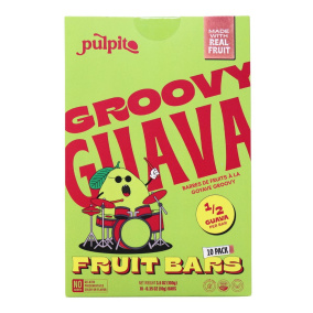 Barres de fruits Pulpito Groovy Guava, paquet de 10