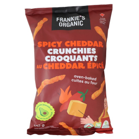 Les croustilles épicées au cheddar biologique de Frankie, 142 g