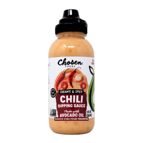 Front of Chosen Foods Everything Bagel Sauce With Avocado Oil -  Avocado Oil Dressing - Avocado Oil Dips - Avocado Oil Sauce