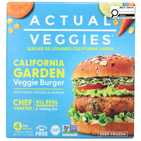 Actual Veggies California Garden Veggie Burger, 4 patties
