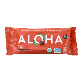 Front of ALOHA Protein Bar Plant-Based Protein Bar Organic Protein Bar Maple Protein Bar 