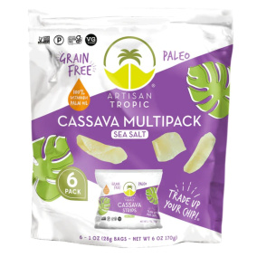 Artisan Tropic Bandes de Cassave à la mer Sel Multipack, 6 Paquets