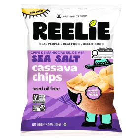 Front of Artisan Tropic Cassava Strips Sea Salt, 128g