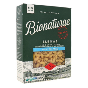 Bionaturae Pâtes aux Coudes de Riz et Lentilles Bio Sans Gluten à 100%, 340g