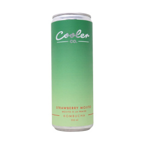 Cooler Co. Kombucha Strawberry Mojito Front of can