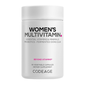 Codeage Women’s Multivitamin Essential Vitamins & Minerals, 30 Vegetable Capsules Front
